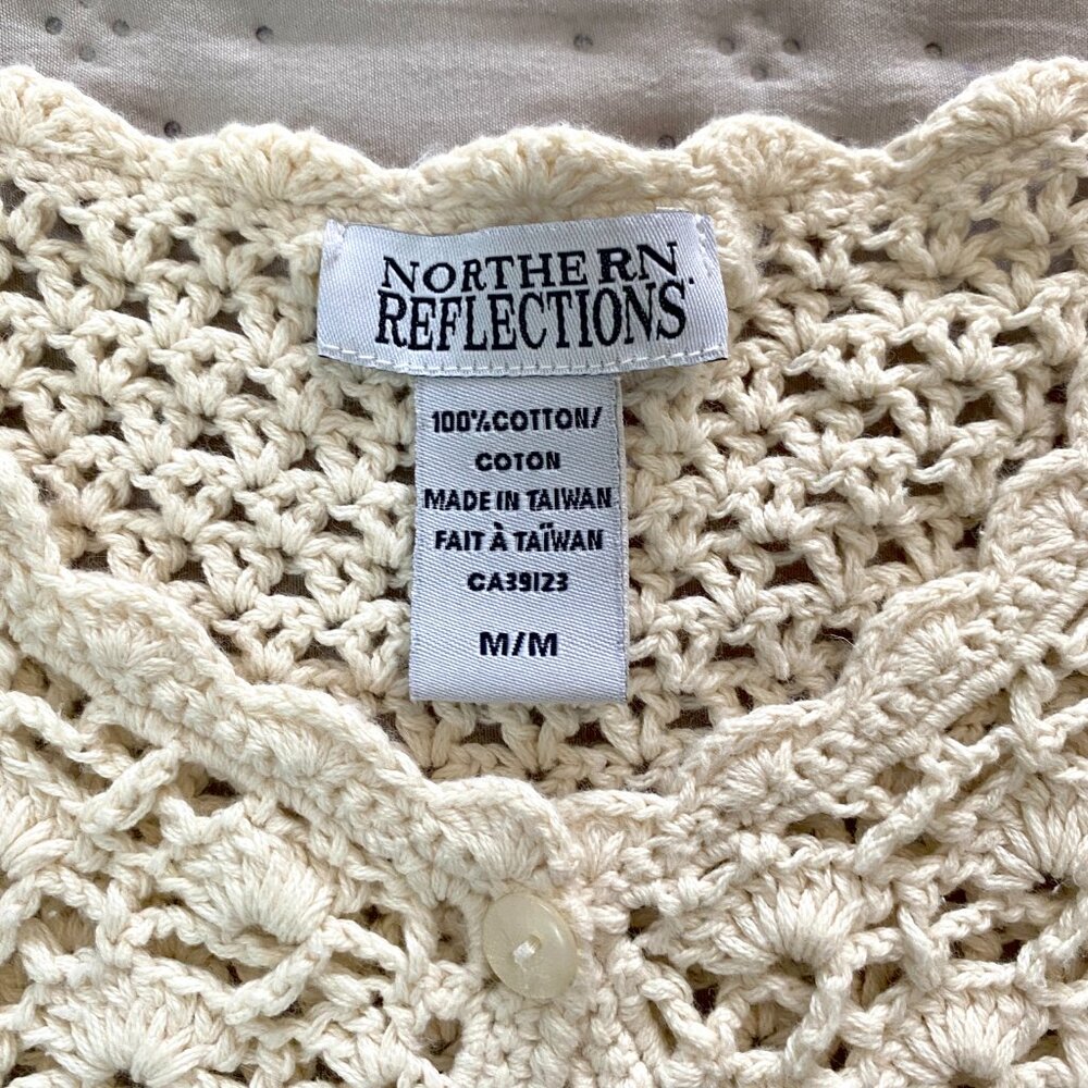 Northern Reflections Cream Crochet Openwork Cardigan - Picture 8 of 13